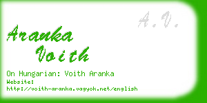 aranka voith business card